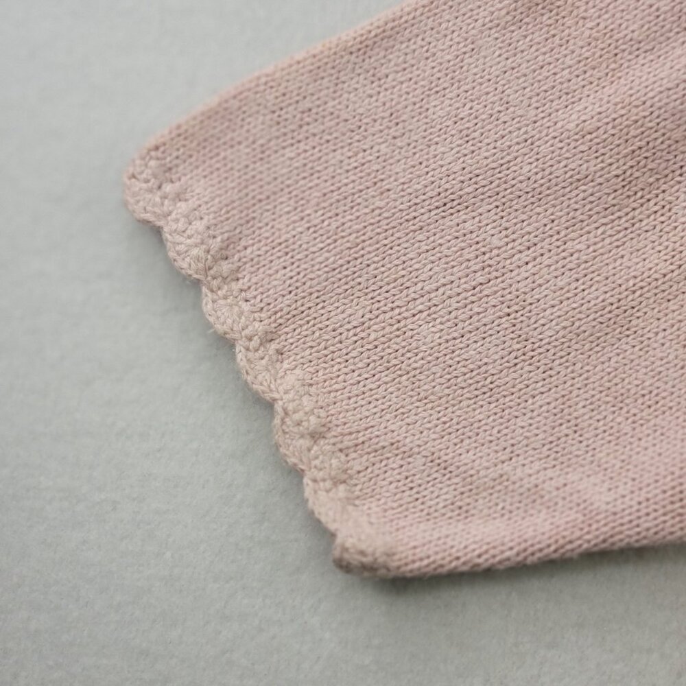 Vintage Margules Crochet Crop Top M Pink Retro Boho Romantic Cottagecore Dainty - Picture 3 of 12